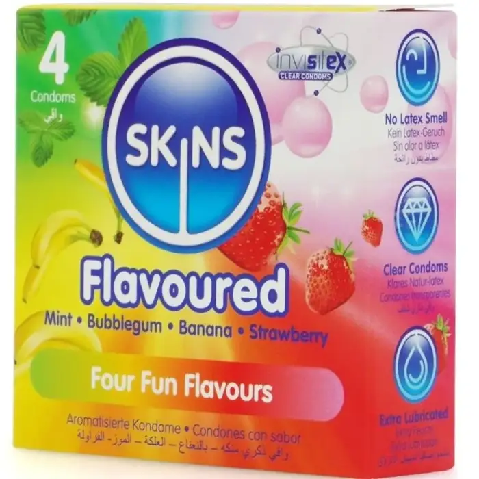 Condoms SKINS MULTI FLAVORS PREMIUM PACK 4 Photo 2