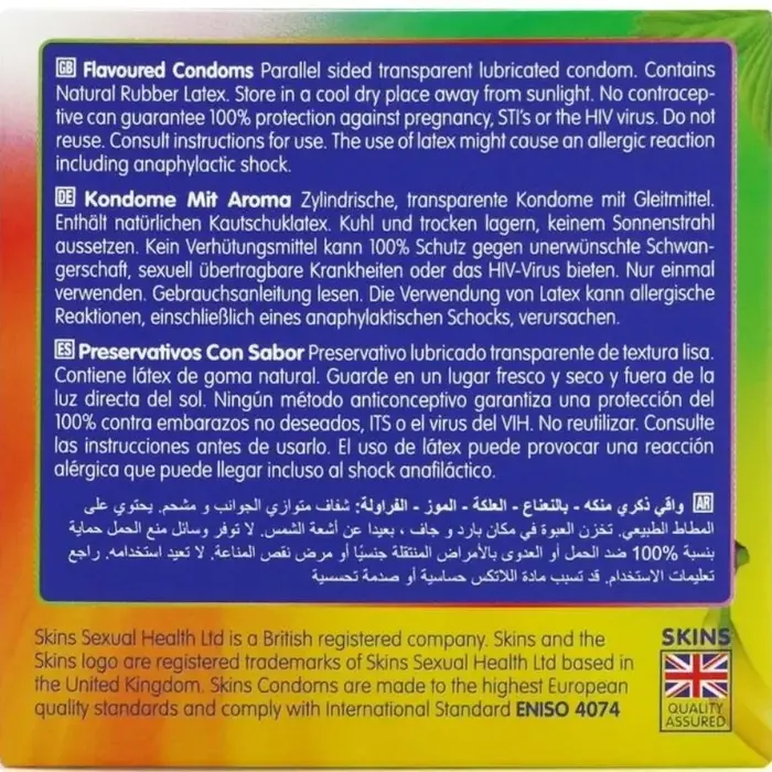 Condoms SKINS MULTI FLAVORS PREMIUM PACK 4 Photo 4