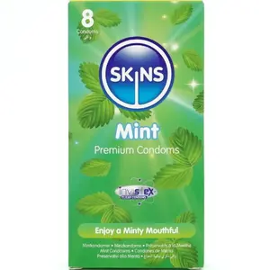 Презервативы SKINS Mint Premium Pack — 8 ультратонких мятных презервативов