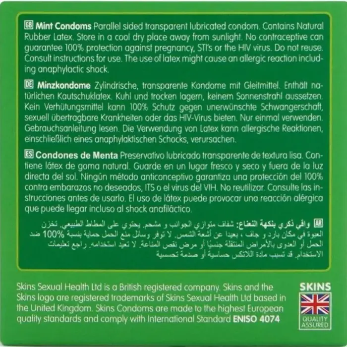 Презервативы SKINS Mint Premium, 4 шт Photo 4