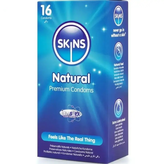 SKINS Natural Premium condoms — pack of 16 Photo 2
