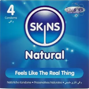 Condoms SKINS Natural Premium — ultra-thin latex, pack of 4