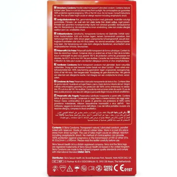 Презервативы SKINS Strawberry Premium — 8 шт. Photo 4