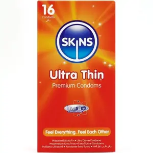Презервативы SKINS Ultra Thin Premium — упаковка 16 шт., ультратонкие