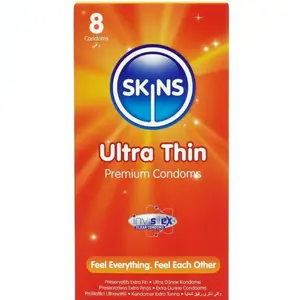 Презервативы SKINS Ultra Thin Premium Pack 8 — ультратонкие, 8 шт.