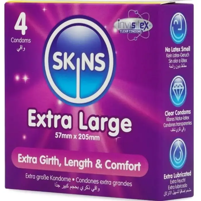 Condoms SKINS Extra Large Premium — 4 pack Photo 2