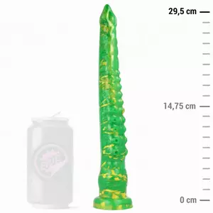 Dildo EPIC HYLOS Green Flash — ergonomisks, no ķermenim droša materiāla ar tekstūru