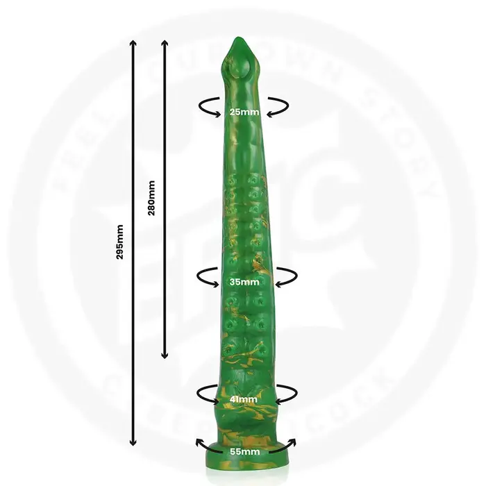Dildo EPIC HYLOS Green Flash — ergonomisks dizains Photo 3