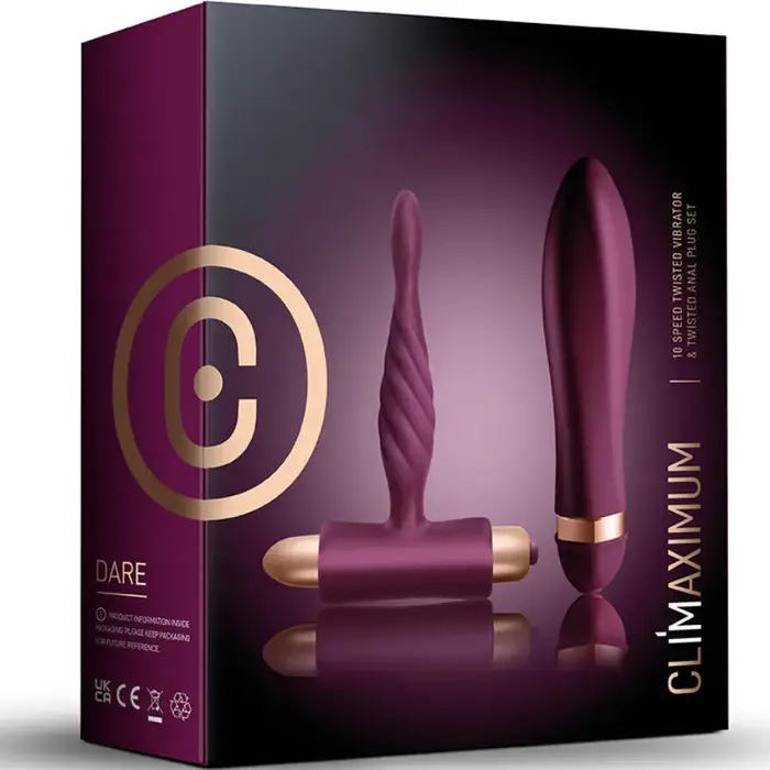 CLIMAXIMUM DARE KIT набор — витой вибратор и анальная пробка Photo 4