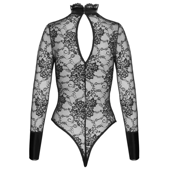 Noir Body collar XL — боди без шага из черного кружева Photo 6