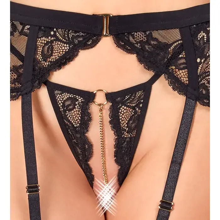 Apakšveļas komplekts abierta fina Top Suspender Set L Photo 9