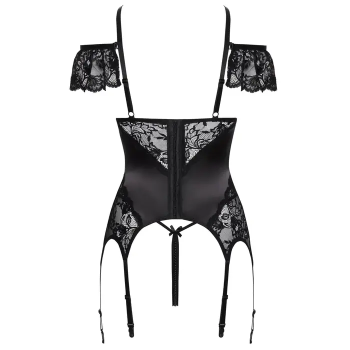 Basque and crotchless set Cottelli Collection Basque Pearls Photo 10