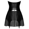 Noir Dress Suspenders M — strapless powerwetlook mini kleita Photo 5