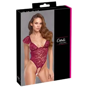 Body (bodysuit) Cottelli Collection Body Pearls L — crotchless lace, removable pearl chains, size L