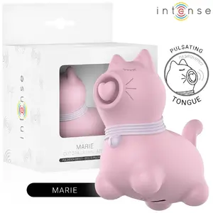 Tongue stimulator INTENSE Marie Pink with pulsation effect — targeted external personal massager