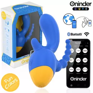 Trīskāršs vibrators ONINDER CUTE modelis CUTE LOVE 3 SOME ar aplikācijas vadību un vairākiem vibrācijas režīmiem