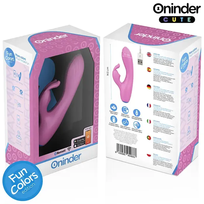 Vibrators ONINDER CUTE Love Bunny — G‑punkts un klitors Photo 8