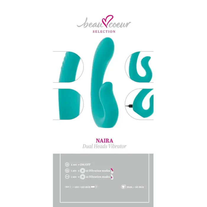 beau cœur NAIRA divējā stimulācija vibrators Photo 10