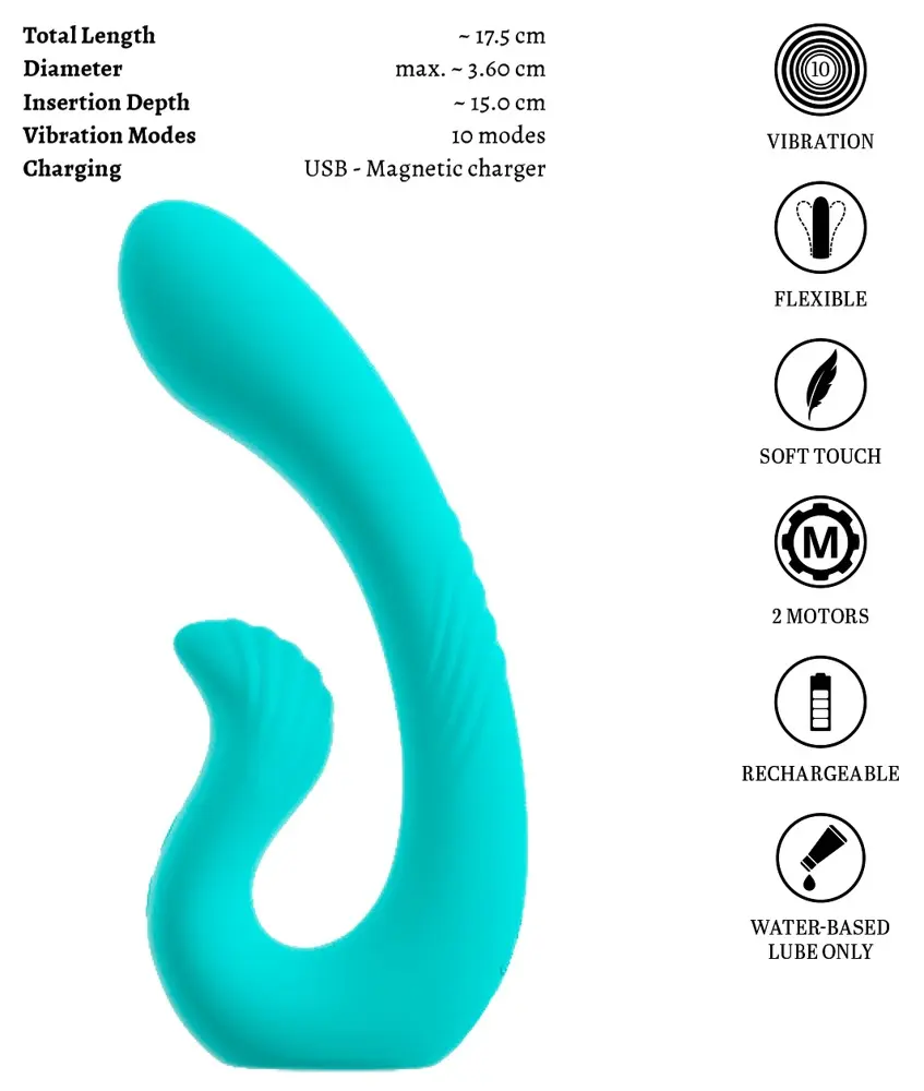 beau cœur NAIRA divējā stimulācija vibrators Photo 11