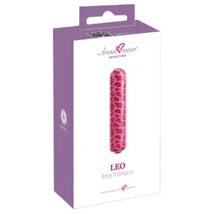 Personīgais vibrators beau cœur Leo Mini — kompakts vibrators, 10 vibrācijas režīmi, kopējais garums 8,7 cm, ievades garums 6,5 cm, Ø 1,9 cm, ABS, iekļauta AAA baterija
