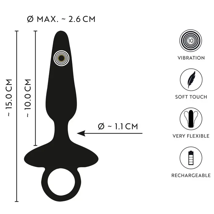 Анальная пробка ANOS Flexible Butt Plug Vibrat Photo 8