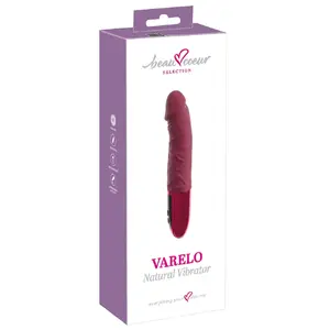 Vibrators beau cœur Varelo Natural — uzlādējams silikona/ABS vibrators, kopējais garums 23 cm, ievadāmais 15,5 cm, Ø līdz 4 cm, 12 režīmi
