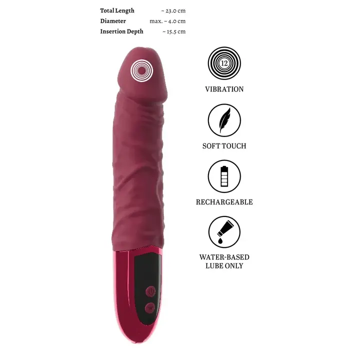 Vibrator beau cœur Varelo Natural — rechargeable, 23 cm Photo 10