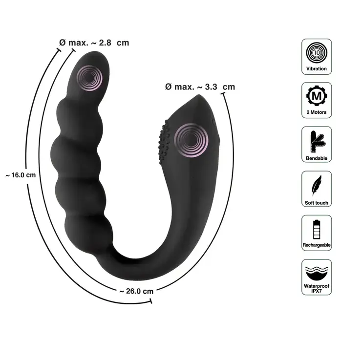 Vibrator Black Velvets Bendable Dual Stimulator Photo 13
