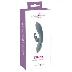 Vibrators beau cœur Velina Rabbit Vibra — ūdensizturīgs uzlādējams “rabbit” stimulators, garums 20 cm, ievadīšanas 10.5 cm, Ø līdz 4 cm