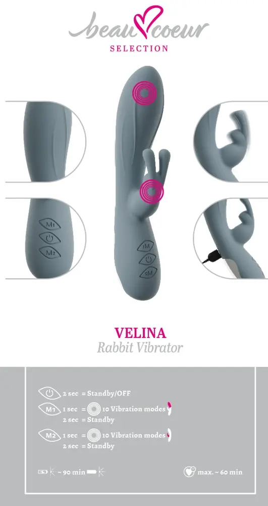 Vibrator beau cœur Velina Rabbit Vibra Photo 12