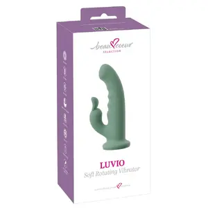 Trusīša vibrators beau coeur Luvio Rotating Soft — silikons, uzlādējams, 19.3 cm, 2 motori, piesūcekņš