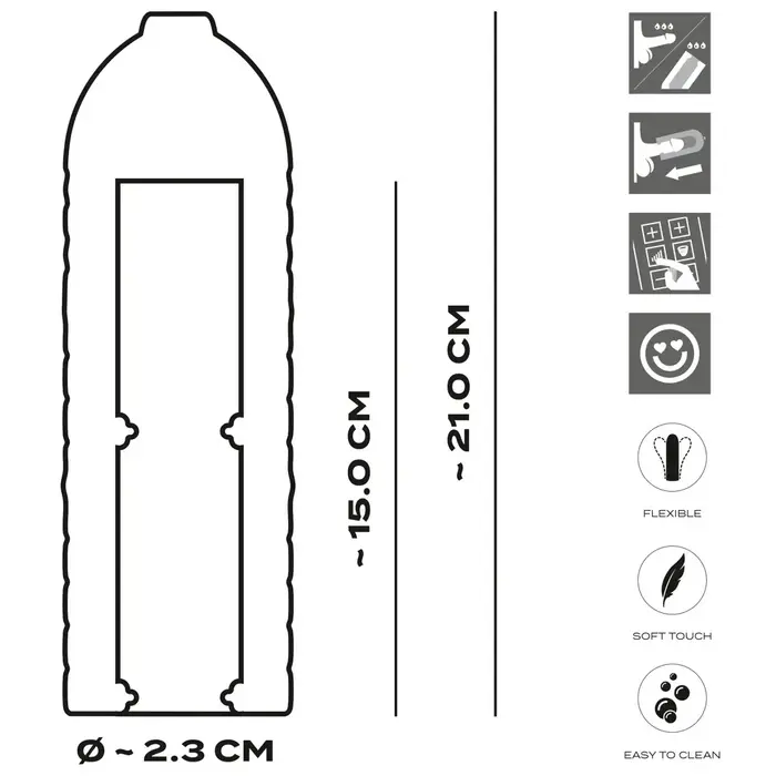 Сменный рукав Suck-O-Mat 3 Perf. M — 21 см Photo 8