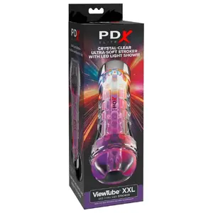 Мастурбатор PIPEDREAM PDXE ViewTube XXL See-Thru Clear — прозрачный стρόкер, длина 27,3 см, глубина введения 23,5 см, внешний Ø 10,1 см, внутренний Ø макс. 7 см