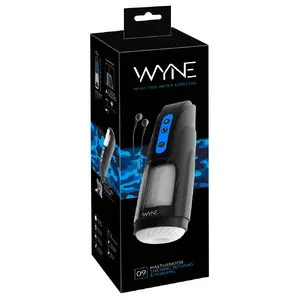 Masturbator WYNE Masturbator 09 — soft ergonomic male stroker, rechargeable, 28.9 cm, insertion depth 13 cm, inner Ø 2.3–5 cm