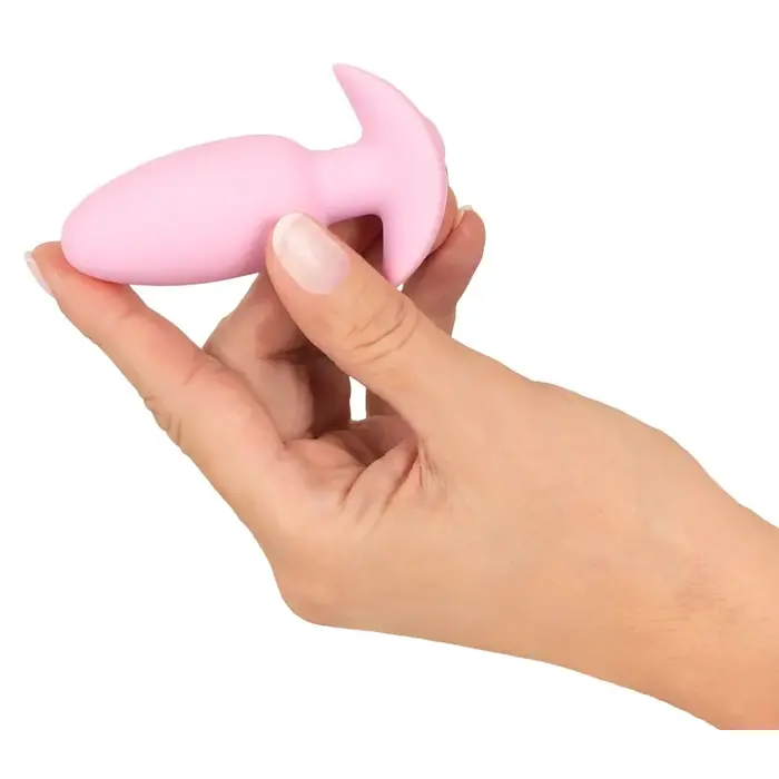 Anālā eņģelīte Cuties Vibrating Plug Rose — 8 cm, uzlādējama Photo 7