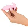 Anālā eņģelīte Cuties Vibrating Plug Rose — 8 cm, uzlādējama Photo 7