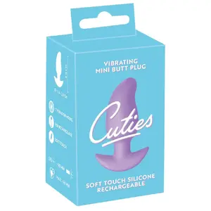 Anal plug Cuties Vibrating Plug Purple — silicone, rechargeable, total length 8 cm, insertion 6 cm, Ø max 2.9 cm