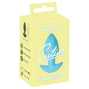 Анальная пробка Cuties Vibrating Plug Blue — 8 см Photo 1