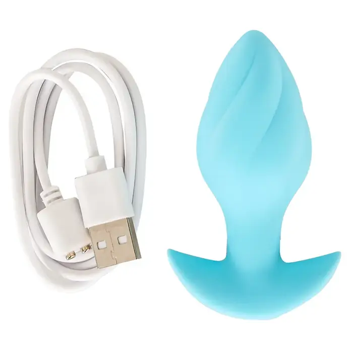 Анальная пробка Cuties Vibrating Plug Blue — 8 см Photo 10