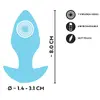 Анальная пробка Cuties Vibrating Plug Blue — 8 см Photo 11