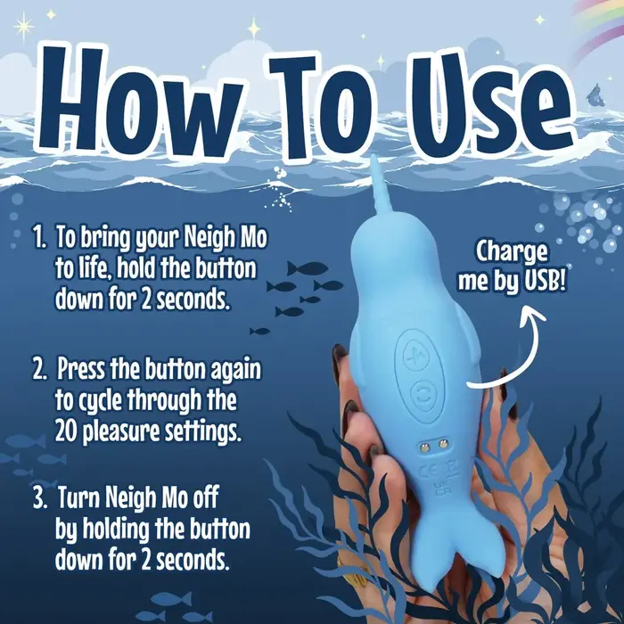 Klitorālais vibrators Unihorn Narwhal — 14,3 cm, divi motori Photo 10