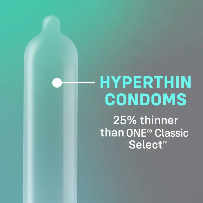 Condoms ONE Vanish x 12 — lubricated, standard size Photo 3