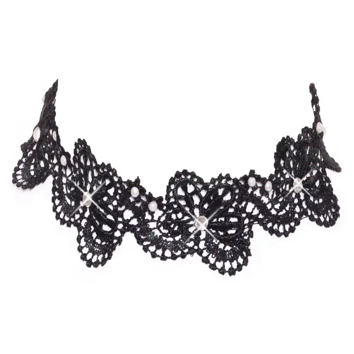Cottelli Collection choker necklace — black, 3 cm, adjustable Photo 4