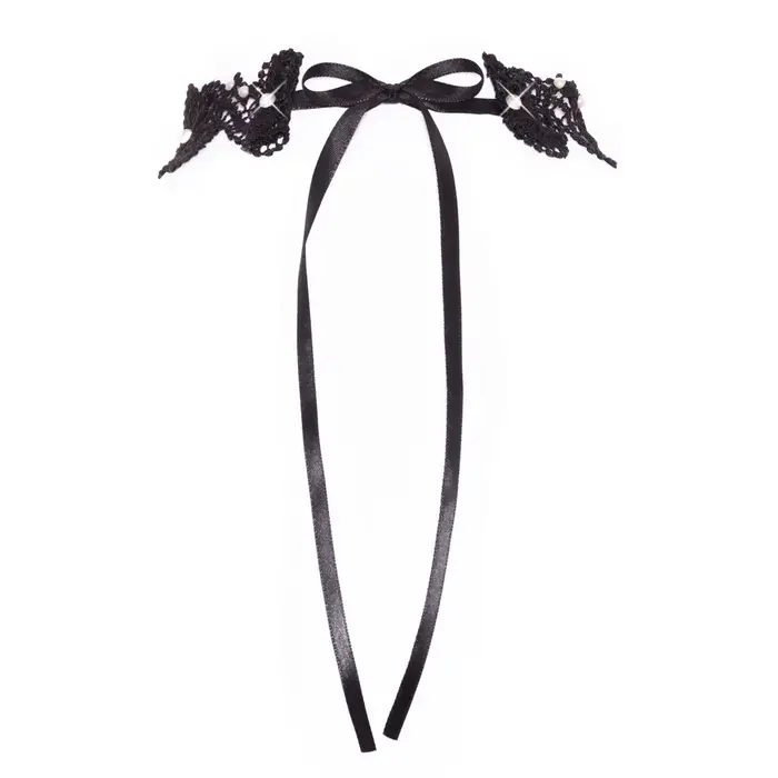 Cottelli Collection choker necklace — black, 3 cm, adjustable Photo 5
