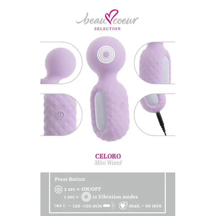 beau cœur Celoro Mini Wand — kompakts personīgais masieris Photo 11