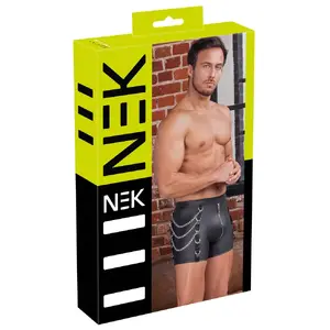 Мужские повседневные брюки NEK 21335631721 размер L — матовый финиш, тканевый пояс, стёганая молния, карман-карго, съёмные цепочки