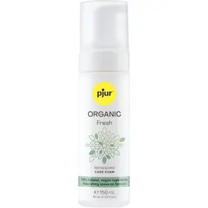 Atstājama mitrinoša atsvaidzinoša putas Pjur ORGANIC Fresh — 150 ml, bez smaržas, 99% dabīgas sastāvdaļas