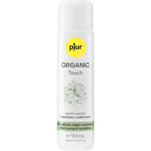 Ūdens bāzes lubrikants Pjur ORGANIC Touch 100 ml — 98% dabīgs, vegānisks, saderīgs ar prezervatīviem un rotaļlietām