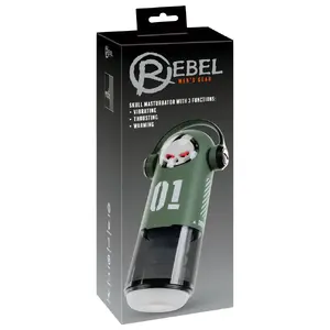 Маструбатор rebel Rebel Skull Masturbator 3F — мягкий TPE вкладыш, USB‑C зарядка, длина 30 см, глубина вставления 12,5 см
