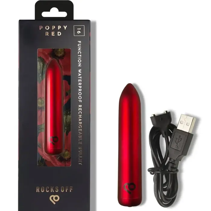 Vibrating bullet rocks off Rechargeable Poppy Red Photo 6